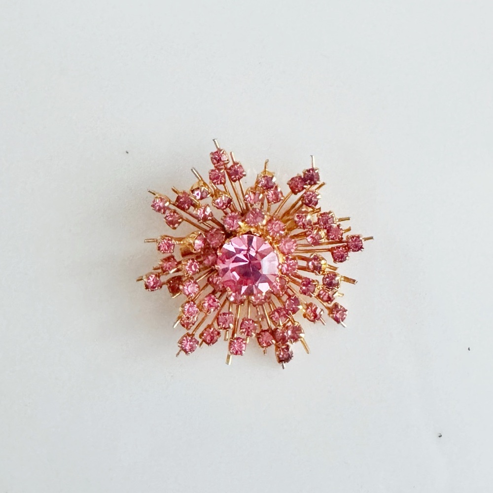 Vintage Pink Cluster Brooch